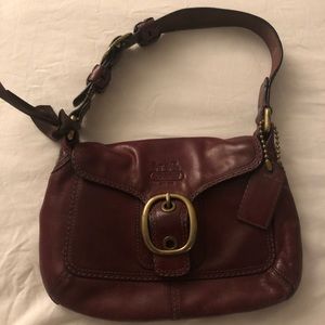 Coach Vintage Authentic Hobo Burgundy Cow Leather